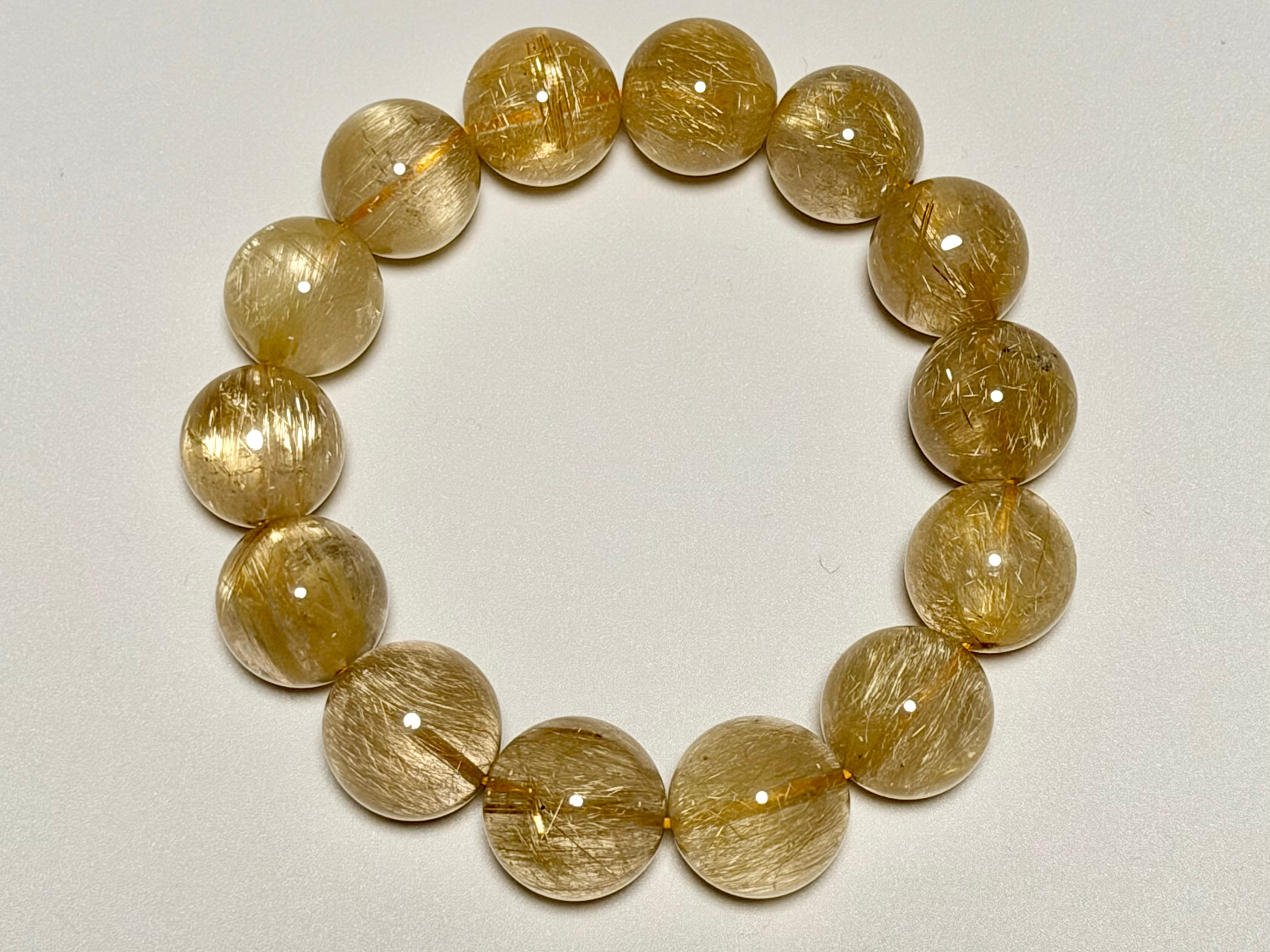 ヴィーナスヘアルチルクォーツ 16-16.5mm｜高品質・大玉金針水晶