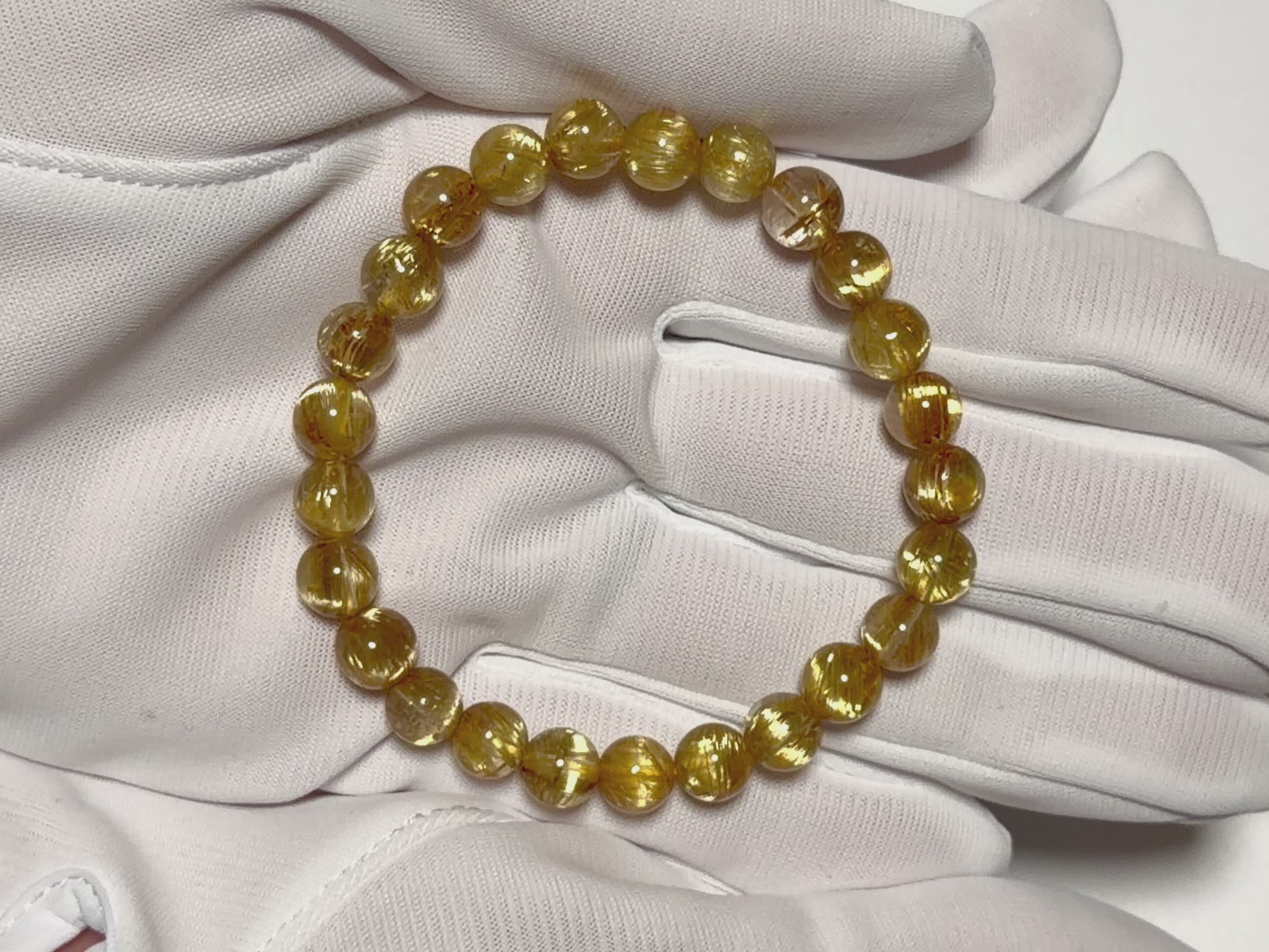 キャッツアイタイチンルチルクォーツ 7.5-8mm